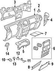 Foto de Cubierta de Panel de Instrumentos Original para Jeep Wrangler 2007 2008 2009 2010 Marca CHRYSLER Nmero de Parte 1FQ641DVAB