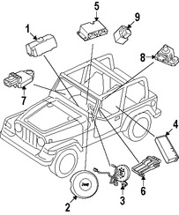 Foto de Mdulo de control del Air Bag Original para Jeep Wrangler 2008 2009 2010 Marca CHRYSLER Nmero de Parte 68030604AC