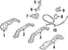 Foto de Manilla de Ajuste de Reclinacion Asiento Trasero Original para Jeep Wrangler 2007 2008 2009 2010 Marca CHRYSLER Nmero de Parte 1FL441D5AB