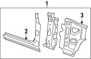 Foto de Pilar A de Carroceria Original para Jeep Wrangler Marca CHRYSLER Nmero de Parte 55397010AE
