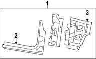 Foto de Pilar A de Carroceria Original para Jeep Wrangler Marca CHRYSLER Nmero de Parte 68002323AH