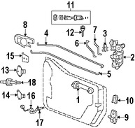 Foto de Interruptor del Marco de la Puerta Original para Jeep Chrysler Dodge Plymouth Marca CHRYSLER Nmero de Parte 4687558