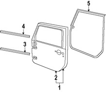 Foto de Panel externo de puerta Original para Jeep Wrangler Marca CHRYSLER N�mero de Parte 68061643AB