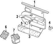 Foto de Switch de Bloqueo de la Perta Original para Jeep Wrangler 2007 2008 2009 2010 Marca CHRYSLER Nmero de Parte 4602678AB