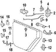 Foto de Conjunto de pestillo de puerta Original para Jeep Wrangler 2007 2008 2009 2010 2011 2012 Marca CHRYSLER N�mero de Parte 4589022AI
