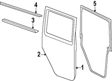 Foto de Panel externo de puerta Original para Jeep Wrangler Marca CHRYSLER N�mero de Parte 55395440AC