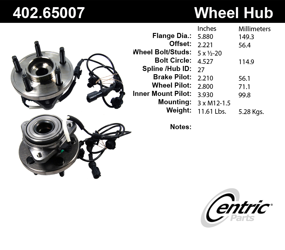Foto de Conjunto de Cojinete y Cubo de Eje C-TEK Standard & para Ford Explorer 2003 Ford Ranger 2004 2005 2006 2007 Marca C-TEK Nmero de Parte 402.65007E