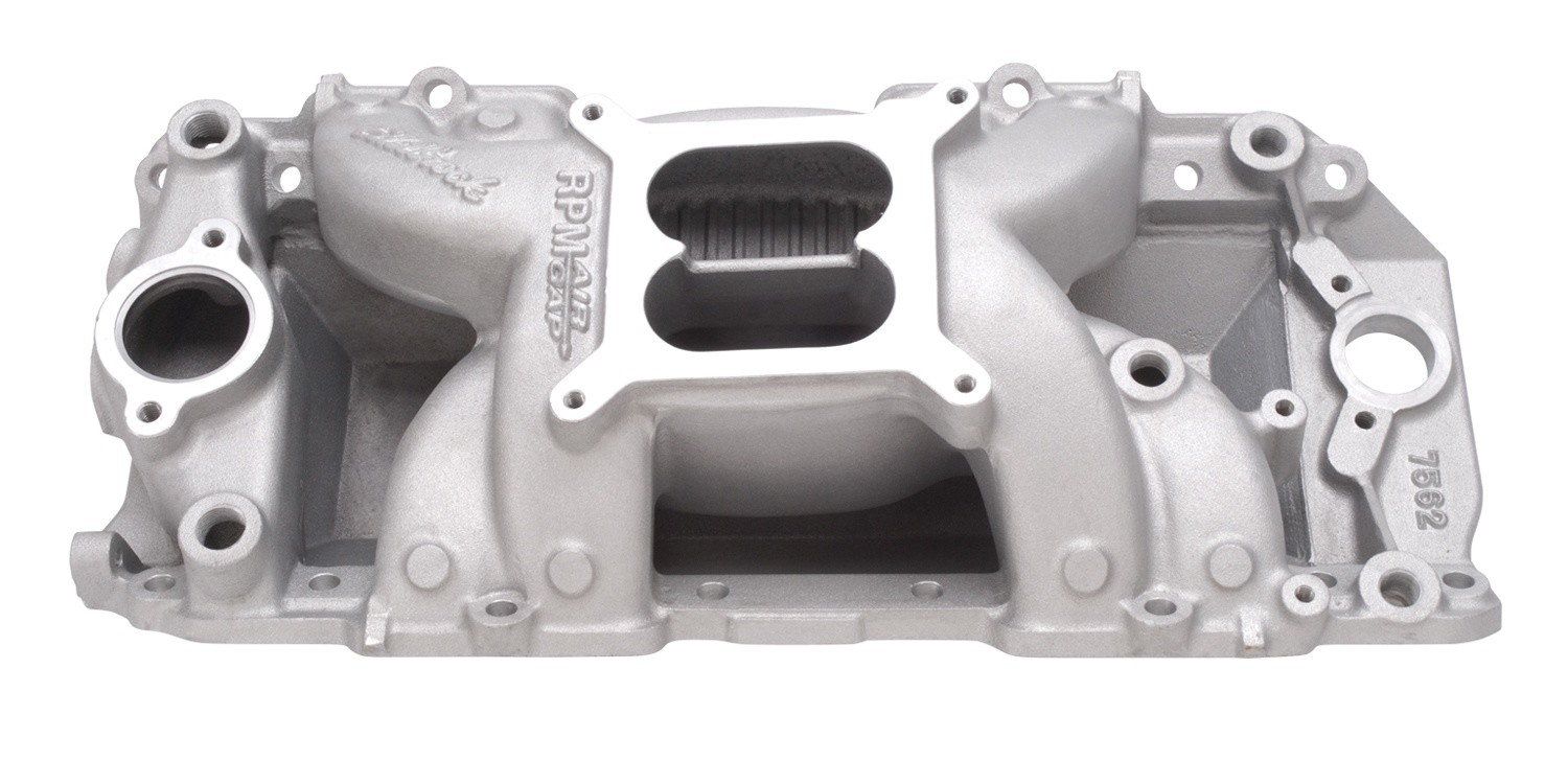 Foto de Mltiple de Admisin del Motor RPM Air-Gap 2-R para Chevrolet GMC Marca EDELBROCK Nmero de Parte 7562