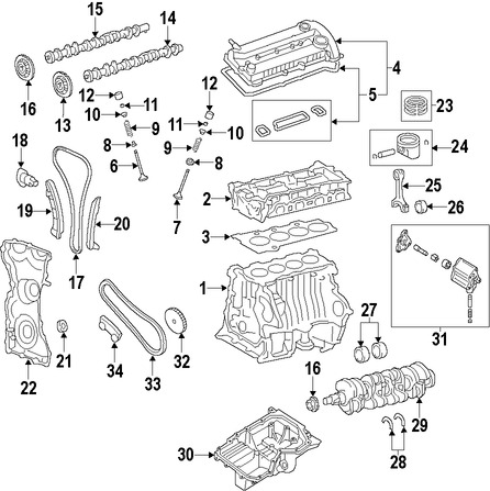 Foto de Arbol de Levas Original para Ford Fusion Ford C-Max Lincoln MKZ Marca FORD Nmero de Parte DS7Z6250A