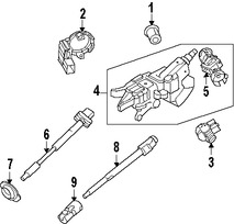 Foto de Cardn de Eje de Columna Direccin Original para Ford Mustang Marca FORD Nmero de Parte BR3Z3N725A