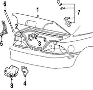 Foto de Tapa del maletero Original para Ford Mustang 2007 2008 2009 2005 2006 Marca FORD Nmero de Parte 5R3Z6340110AA