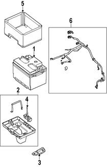 Foto de Soporte de la Bandeja de la batera Original para Ford Mustang Marca FORD Nmero de Parte 5R3Z10732BA