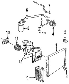 Foto de Compresor Aire Acondicionado Original para Ford Mustang Ford Tempo Mercury Topaz Marca FORD Nmero de Parte FOZZ19703A