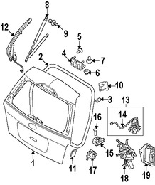 Foto de Puerta Trasera Original para Ford Taurus X 2008 2009 Marca FORD N�mero de Parte 8F9Z7440010A