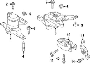 Foto de Montura de Transmisin Automtica Original para Ford C-Max 2013 2014 2015 2016 2017 Marca FORD Nmero de Parte FV6Z6068D