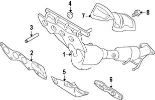 Foto de M�ltiple de Escape con Convertidor Catal�tico Original para Ford C-Max 2017 2015 2016 Marca FORD N�mero de Parte HM5Z5G232A
