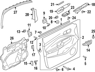 Foto de Protector contra Intemperie Cristal de Puerta Original para Ford C-Max 2013 2014 2015 2016 2017 Marca FORD Nmero de Parte AM5Z5821456A