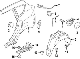 Foto de Actuador del Seguro Puerta de Combustible Original para Ford C-Max 2013 2014 2015 2016 2017 Marca FORD Nmero de Parte DM5Z5428610C