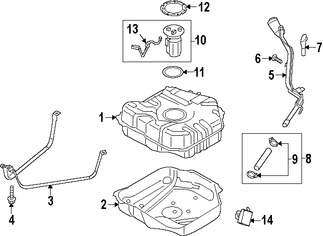 Foto de Tanque de Combustible Original para Ford C-Max 2013 2014 2015 2016 2017 Marca FORD Nmero de Parte FV6Z9002F