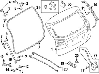 Foto de Puerta Trasera Original para Ford C-Max 2013 2014 2015 2016 2017 Marca FORD N�mero de Parte HM5Z5840110A