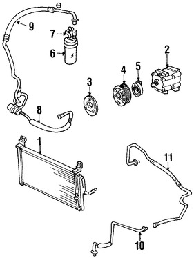 Foto de Manguera Refrigerante Aire Acondicionado Original para Ford Focus 2000 2001 2002 2003 2004 Marca FORD N�mero de Parte YS4Z19835AB
