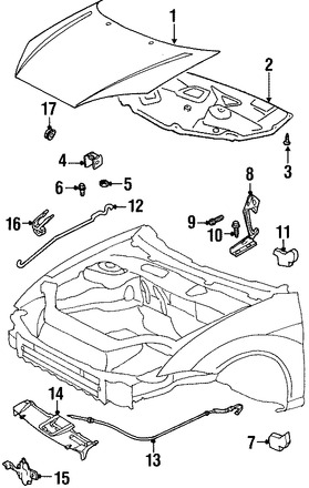Foto de Panel de Cap� Original para Ford Focus 2005 2006 2007 Marca FORD N�mero de Parte 4S4Z16612AB