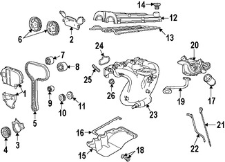 Foto de Cadena del Tiempo Original para Ford Focus Ford Escort Ford Contour Mercury Cougar Mercury Mystique Marca FORD N�mero de Parte F8CZ6268AA