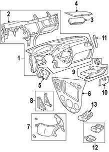 Foto de Cubierta de Panel de Instrumentos Original para Ford Focus 2000 2001 2002 2003 Marca FORD N�mero de Parte 2M5Z5404481AAC