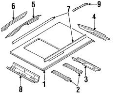 Foto de Panel de Techo Original para Ford Focus 2002 2003 2004 Marca FORD N�mero de Parte 1S4Z7450202BA
