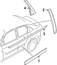 Foto de Moldura de Puerta Original para Ford Focus 2002 2003 2004 2005 2006 2007 Marca FORD N�mero de Parte 5S4Z5425533DAA