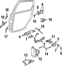 Foto de Manija interior de puerta Original para Ford Focus Marca FORD Nmero de Parte 6S4Z5422600A