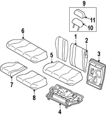 Foto de Cojin de respaldo de Asiento Original para Ford Focus 2002 2003 2000 2001 Marca FORD N�mero de Parte YS4Z6166801AA