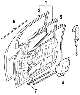 Foto de Sello de la puerta Original para Ford Focus Marca FORD N�mero de Parte 2M5Z5420708BA