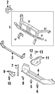 Foto de Barra sujecin soporte del radiador Original para Ford Focus 2008 2009 2010 2011 Marca FORD Nmero de Parte 8S4Z16138A