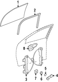 Foto de Manilla de Ventana Original para Ford Focus 2008 2009 2010 2011 Marca FORD Nmero de Parte 8S4Z5423342AA