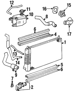 Foto de Empacadura de la carcasa del termostato del refrig Original para Ford Taurus Ford Tempo Mercury Topaz Marca FORD Nmero de Parte YF1Z8255CA