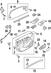 Foto de Switch de Bloqueo de la Perta Original para Ford Marca FORD N�mero de Parte BB5Z14028CA