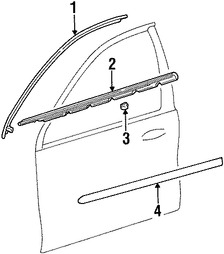 Foto de Protector contra Intemperie Cristal de Puerta Original para Ford Taurus Marca FORD Nmero de Parte 1F1Z5421453AA