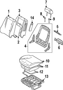 Foto de Almohadilla Calentadora de Asiento Original para Ford Fusion Mercury Milan Lincoln MKZ Marca FORD Nmero de Parte 6E5Z14D696AA