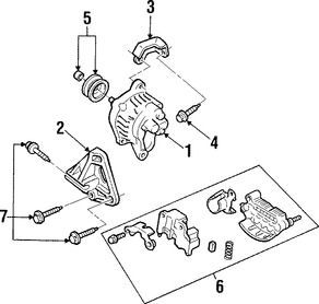 Foto de Regulador de Voltaje Original para Mercury Tracer Ford Escort Ford Probe Marca FORD Nmero de Parte F1CZ10316A