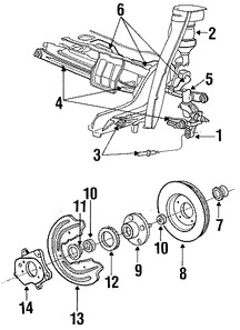 Foto de Conjunto de Cojinete de Rodamiento y Maza Original para Ford Taurus Lincoln Continental Mercury Sable Marca FORD Nmero de Parte 3F1Z1104AA