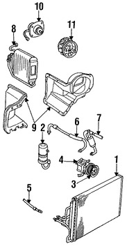 Foto de Acumulador de Aire Acondicionado Original para Lincoln Town Car Ford Country Squire Ford LTD Crown Victoria Mercury Colony Park Mercury Grand Marquis Marca FORD Parte #E6VY19C836A