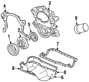 Foto de Sello del cigueal del motor Original para Ford Lincoln Mercury Marca FORD Nmero de Parte 4F2Z6700AA