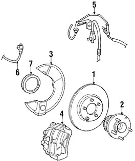 Foto de Cubierta de Polvo de Frenos Original para Ford Taurus Lincoln Continental Mercury Sable Marca FORD Nmero de Parte 4F1Z2K005AA