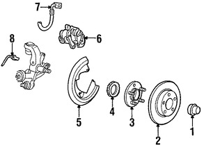 Foto de Rotor del Disco de freno Original para Ford Taurus Lincoln Continental Mercury Sable Marca FORD Nmero de Parte YF1Z1V125DB