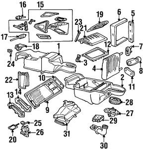 Foto de Mando de la Compuerta Mezcladora Original para Ford Taurus Ford Explorer Ford Explorer Sport Trac Lincoln Continental Mercury Sable Marca FORD Nmero de Parte 6L2Z18A318CA