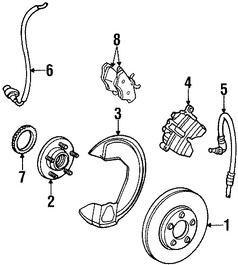 Foto de Conjunto de Cojinete de Rodamiento y Maza Original para Ford Taurus Mercury Sable Lincoln Continental Marca FORD Nmero de Parte 3F1Z1104BA