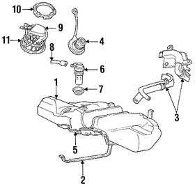 Foto de Soporte Tanque de Combustible Original para Ford Thunderbird Mercury Cougar Lincoln Mark VIII Marca FORD Nmero de Parte E9SZ9092A