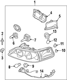 Foto de Arnes de Cableado de Faro Original para Lincoln Town Car Marca FORD Nmero de Parte 5W1Z13076AB