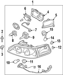 Foto de Porta Bombillo de Retroceso Original para Ford Escape Ford Expedition Ford Ranger Ford Focus Lincoln Town Car Mercury Mountaineer Marca FORD Nmero de Parte 2U5Z13411AA